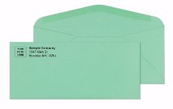 #10 Green Wove Envelopes Gum Flap